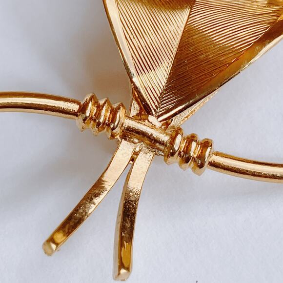 VTG Mid Century Signed Corocraft Gold Tone Owl Brooch Figural Pin 1950s Jewelry - Picture 6 of 10